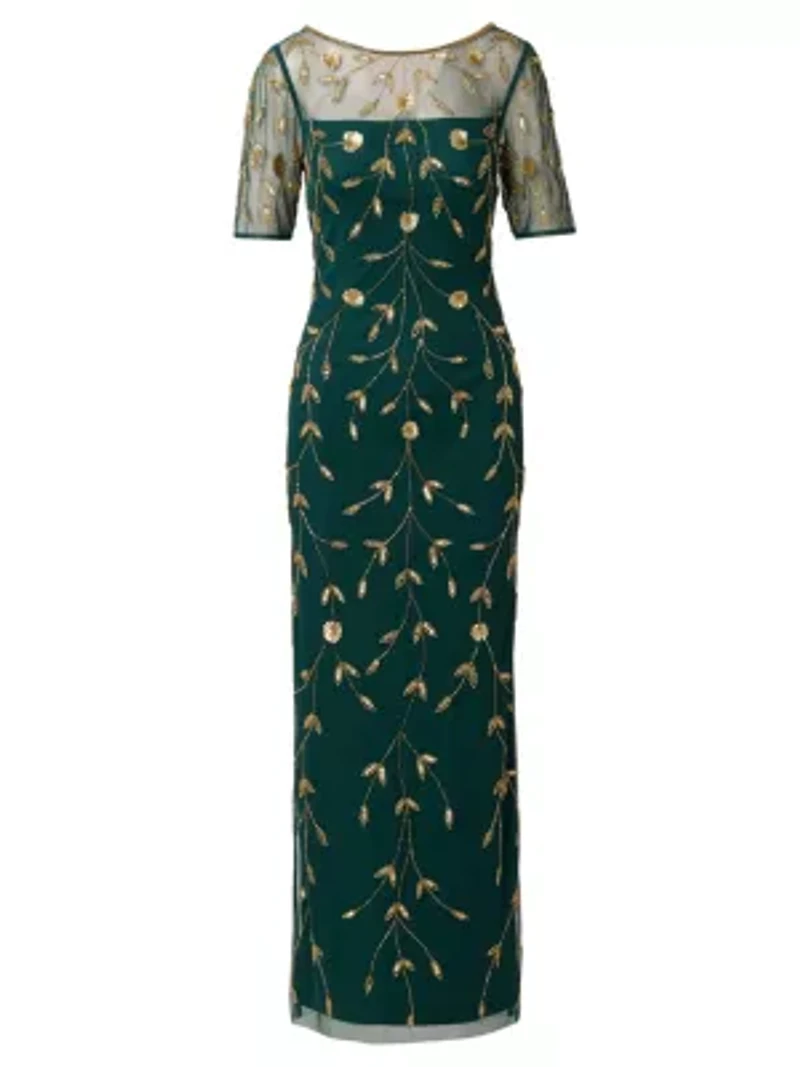 Bead Mesh Long Dress