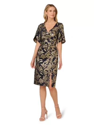 Stretch Jacquard Midi Dress