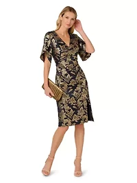 Stretch Jacquard Midi Dress