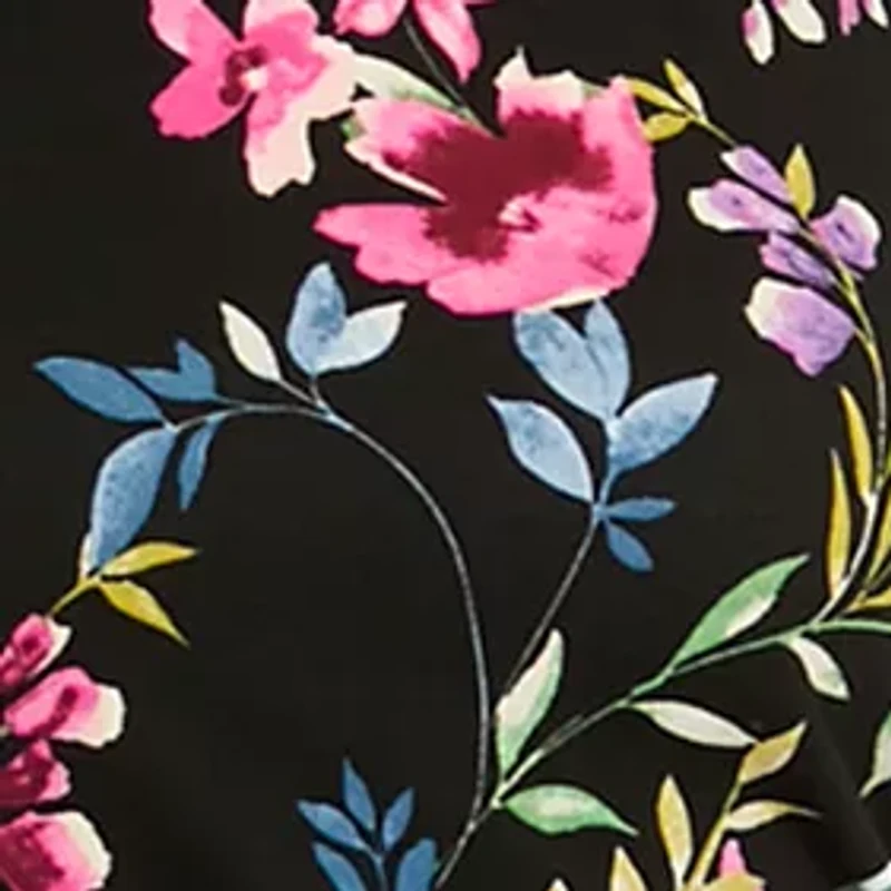 Women's Sleeveless Floral Print Scuba Crepe Sheath Dress