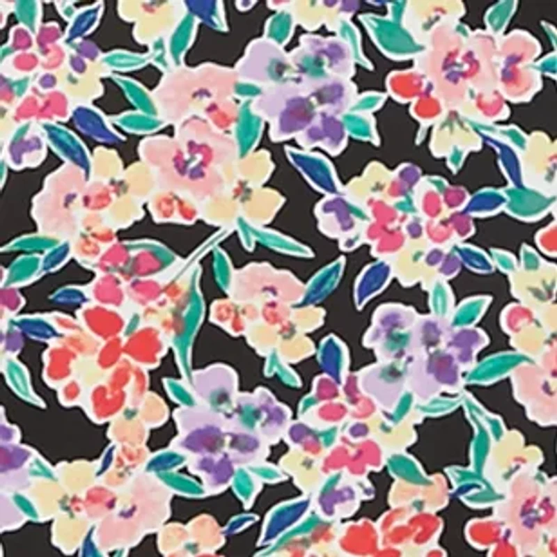 Plus Printed Short Sleeve Ring Neck Dress