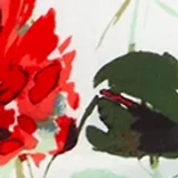 Plus Linen Halter Neck Floral Dress