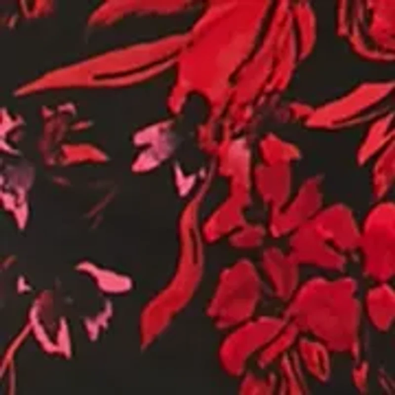 Women's Long Sleeve Side Ruched Floral Print Sheath Dress