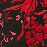 Women's Long Sleeve Side Ruched Floral Print Sheath Dress