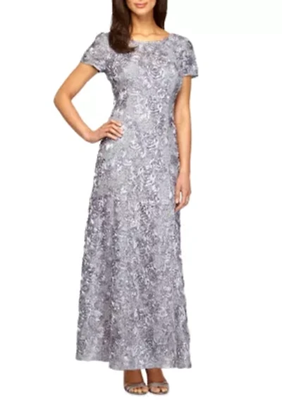Rosette Gown with Sequin