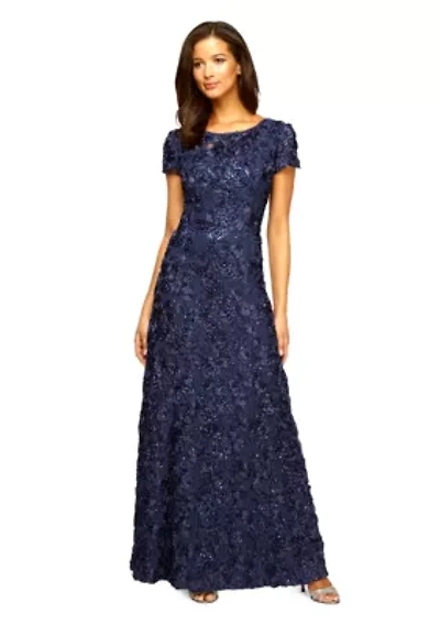 Rosette Gown with Sequin