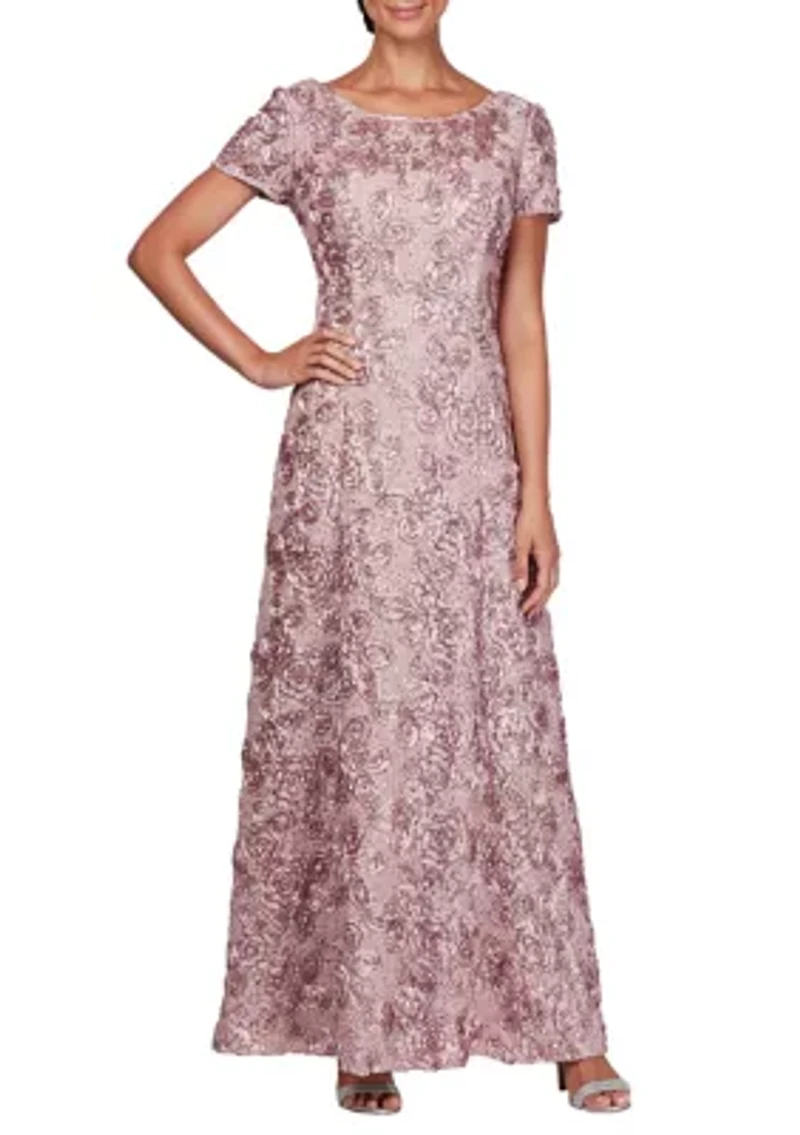 Rosette Gown with Sequin