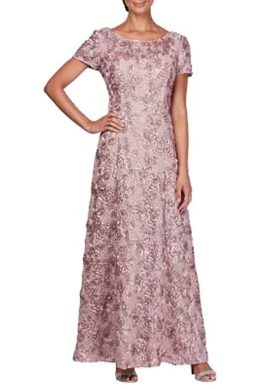 Rosette Gown with Sequin