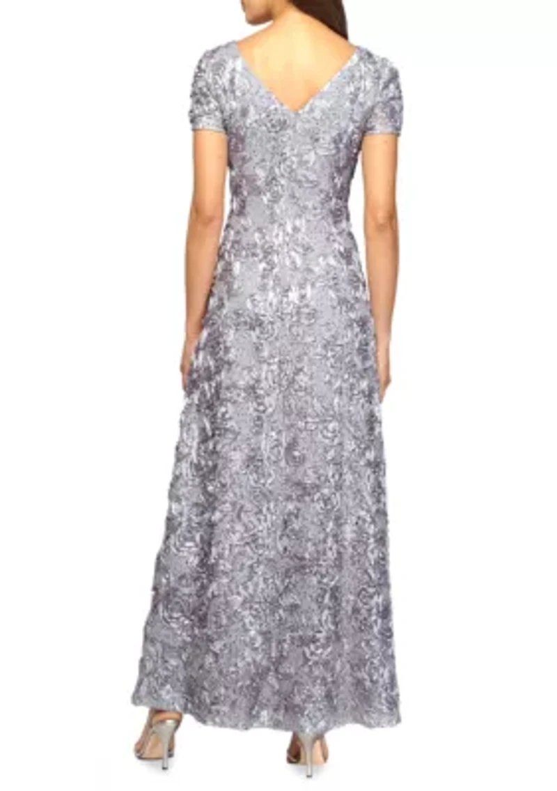 Rosette Gown with Sequin