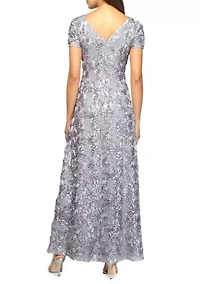 Rosette Gown with Sequin