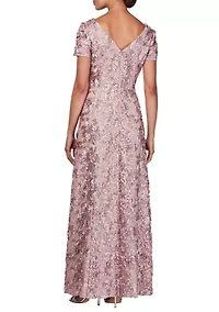 Rosette Gown with Sequin