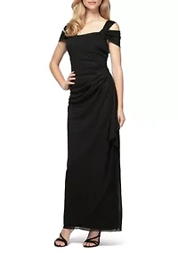 Women's Long Cold Shoulder Dress
