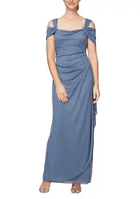 Women's Long Cold Shoulder Dress