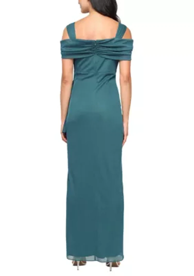 Women's Long Cold Shoulder Dress