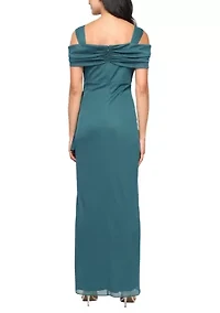 Women's Long Cold Shoulder Dress