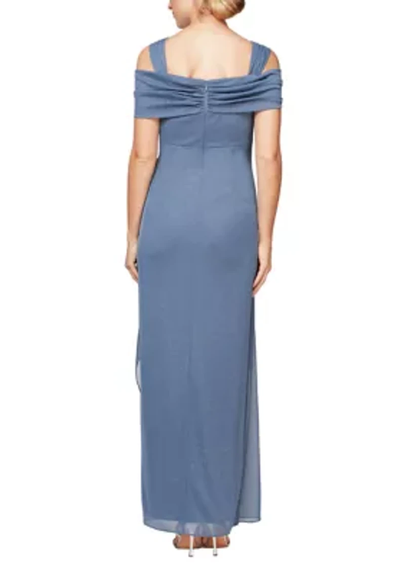 Women's Long Cold Shoulder Dress