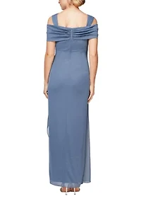 Women's Long Cold Shoulder Dress