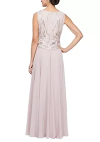 Women's 3/4 Sleeve Embroidered Dress and Jacket Set