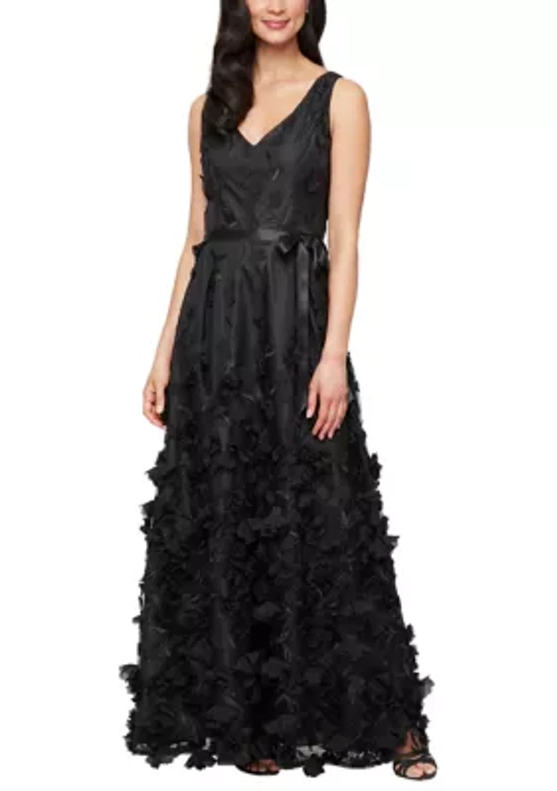 Women's Sleeveless Wide Neck Solid Long Gown