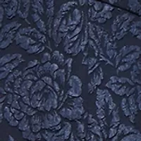Women's Tea Length Textured Jacquard Mock Jacket Dress