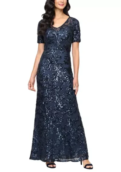 Women's Power Mesh Sequin Dress