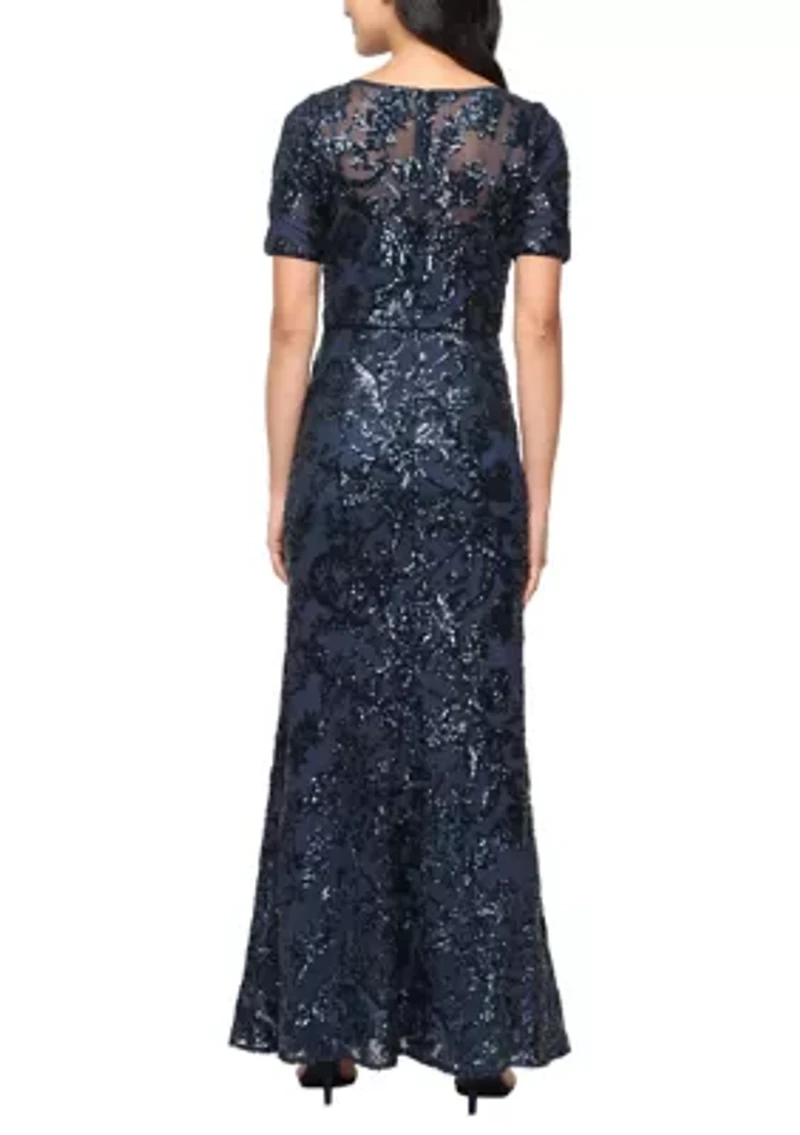 Women's Power Mesh Sequin Dress