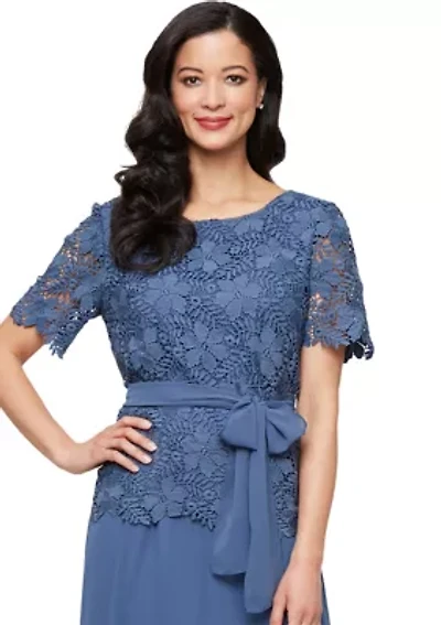 Women's Short Sleeve Lace Blouse