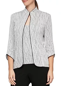 Printed Mandarin Neck Twinset