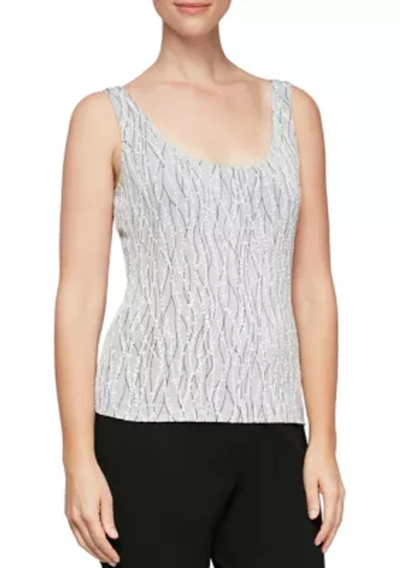 Printed Mandarin Neck Twinset