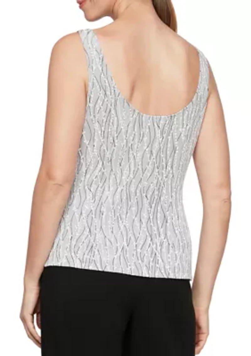 Printed Mandarin Neck Twinset