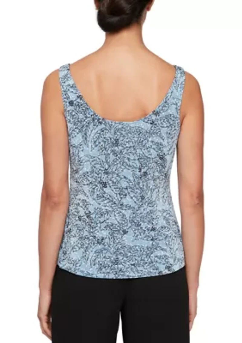 Women's 3/4 Sleeve Printed Twinset Top