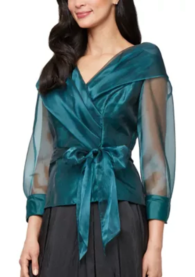 Women's 3/4 Sleeve Organza Blouse