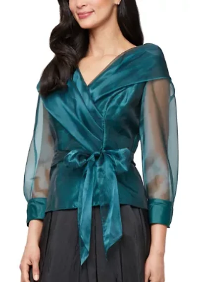 Women's 3/4 Sleeve Organza Blouse