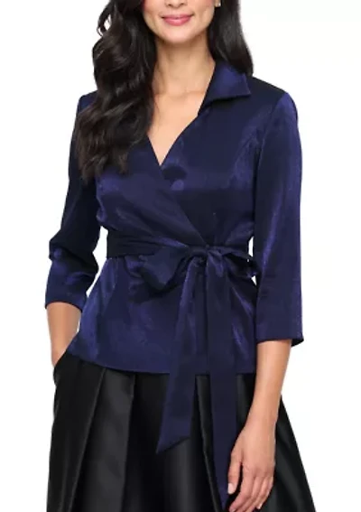 Women's 3/4 Sleeve Shimmer Blouse