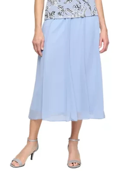 Women's Solid Chiffon Skirt