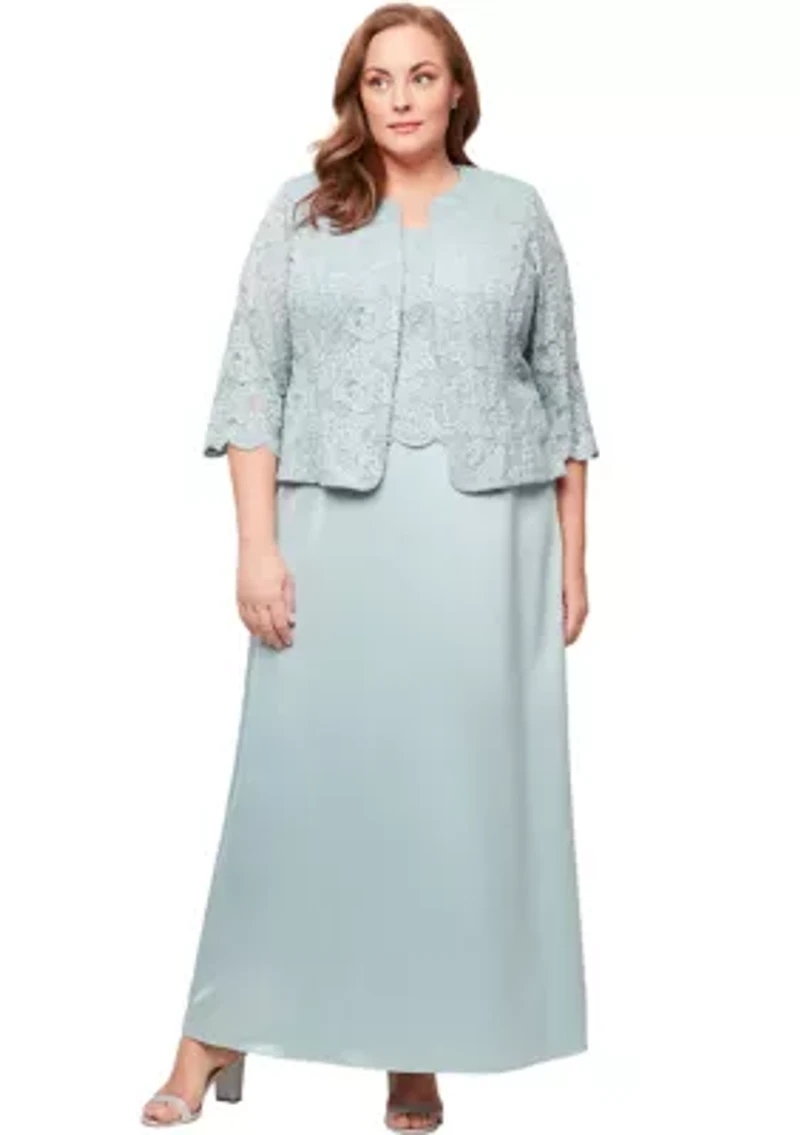 Plus Long Mock Jacket Dress