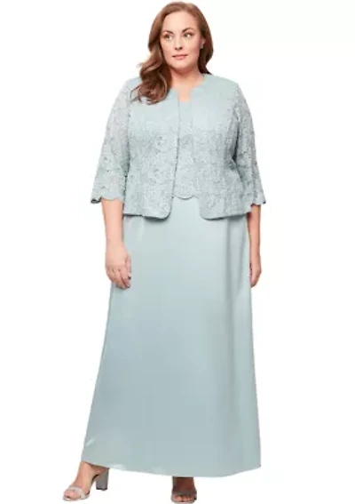 Plus Long Mock Jacket Dress