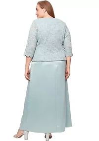 Plus Long Mock Jacket Dress