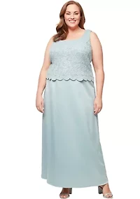 Plus Long Mock Jacket Dress