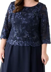 Women's Tea Length Mock Dress