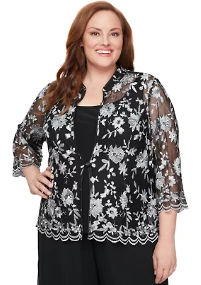 Plus 3/4 Sleeve Twinset