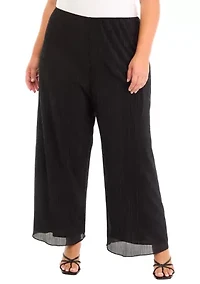 Plus Solid Straight Pants