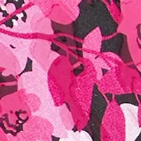 Plus 3/4 Sleeve Printed Blouse with Asymmetric Triple Tier Hem