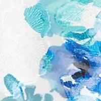 Plus 3/4 Sleeve Printed Chiffon Burnout Blouse