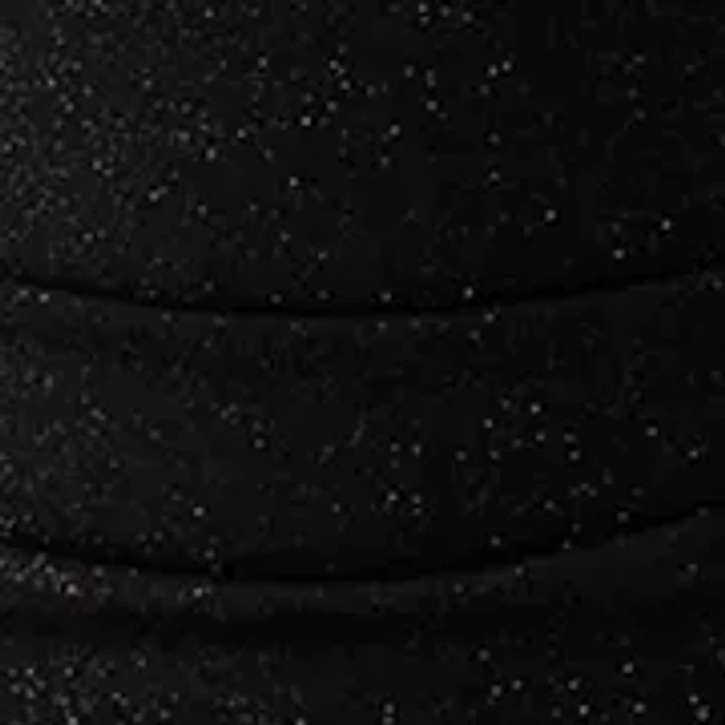 Women's Sparkling Stripe Cowl Neck with Shirring Short Dress