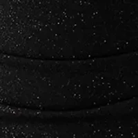 Women's Sparkling Stripe Cowl Neck with Shirring Short Dress