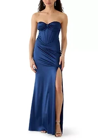 Women's Satin Corset Dress
