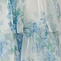Women's Sleeveless Printed Ruffle Tiered Maxi Dress