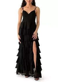 Women's Tiered Ruffle Gown