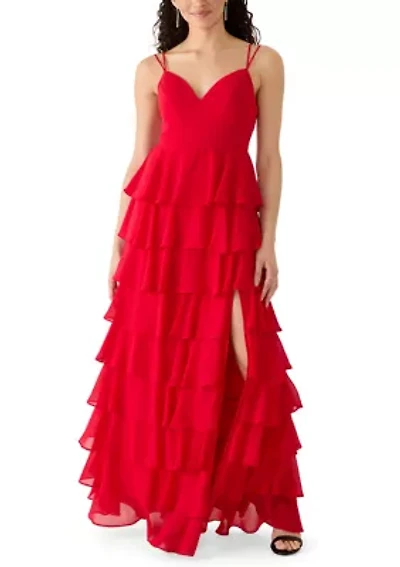 Women's Tiered Ruffle Gown